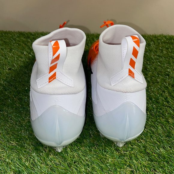 Nike Vapor Untouchable 3 White Orange Football Cleats AO3021-118 Mens 12.5 NEW - Picture 4 of 10